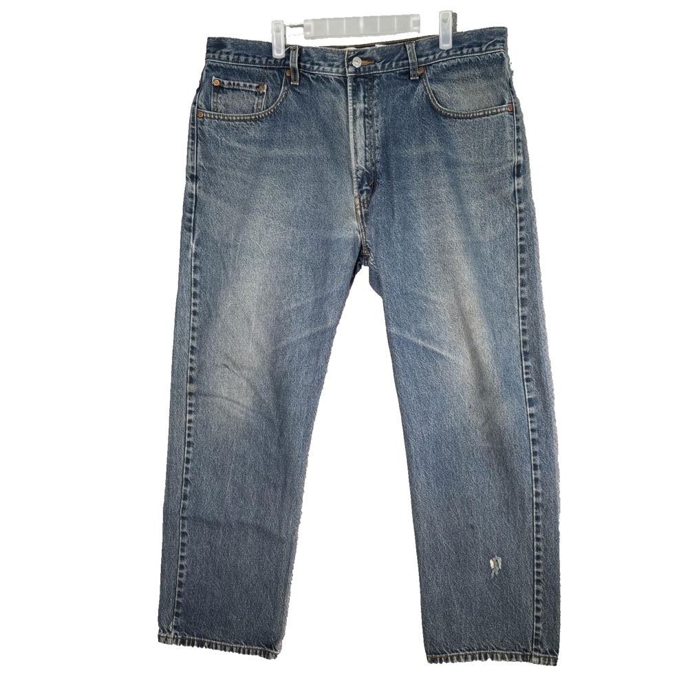 Levi's 505 Jeans Mens 40x32 (38x31) Blue Medium Wash Straight Leg Denim Zip Fly